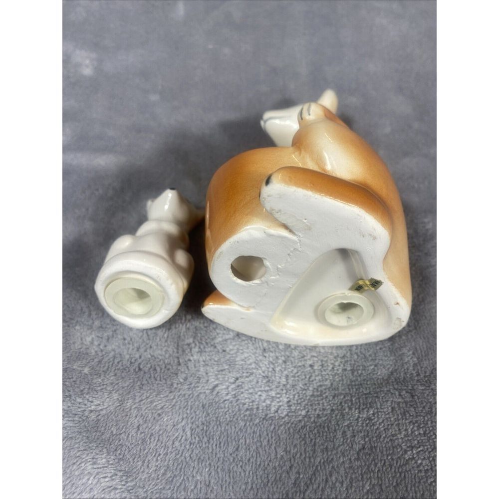 Vintage Ceramic Mom Kangaroo‎ & Baby Joey Salt Pepper Shaker Set Nesting Taiwan - Picture 7 of 9